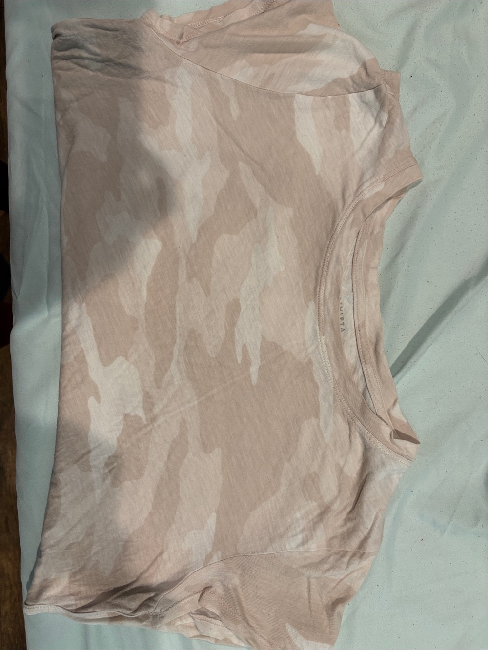 Athleta Short Sleeve Pink Camo Tee